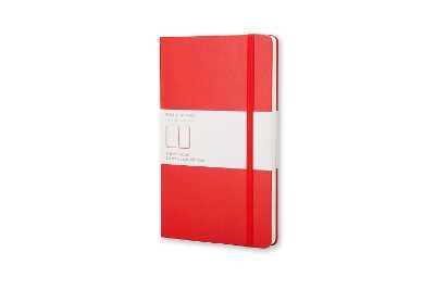 Image of Taccuino Moleskine pocket a pagine bianche copertina rigida rosso. Scarlet Red