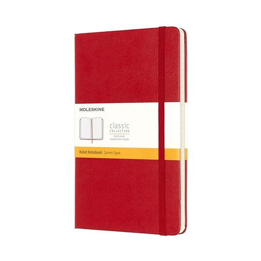 Taccuino Moleskine large a righe copertina rigida rosso. Scarlet Red - 7