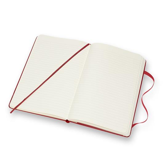 Taccuino Moleskine large a righe copertina rigida rosso. Scarlet Red - 10