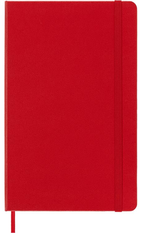 Taccuino Moleskine large a pagine bianche copertina rigida rosso. Scarlet Red
