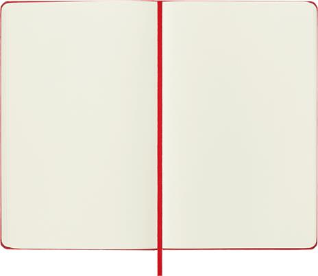 Taccuino Moleskine large a pagine bianche copertina rigida rosso. Scarlet Red - 4