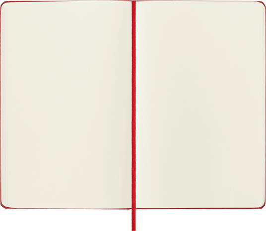 Taccuino Moleskine large a pagine bianche copertina rigida rosso. Scarlet Red - 4