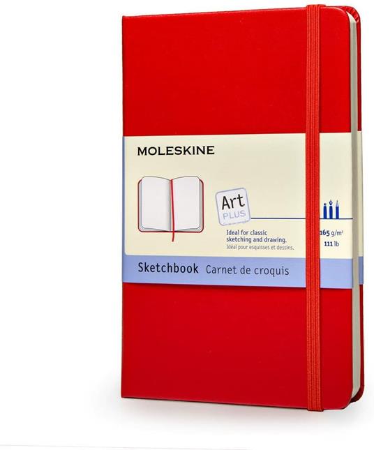 Album per schizzi Art Sketchbook Moleskine large copertina rigida rosso. Scarlet Red - 5