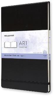 Album per acquerelli Art Watercolor Album Moleskine A4 copertina rigida nero. Black