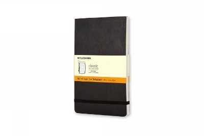 Image of Taccuino reporter Moleskine pocket a righe copertina morbida nero. Black