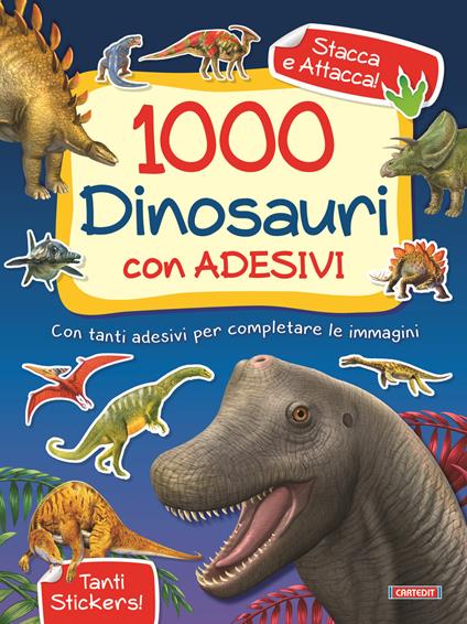 1000 dinosauri. Con adesivi - copertina