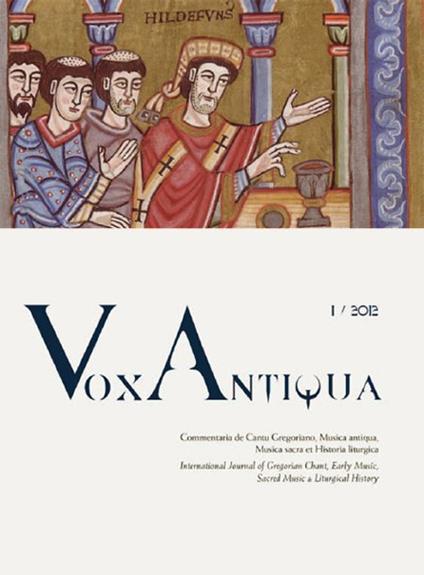 Vox antiqua. Commentaria de cantu gregoriano, musica antiqua, musica sacra et historia liturgica. Vol. 1 - copertina