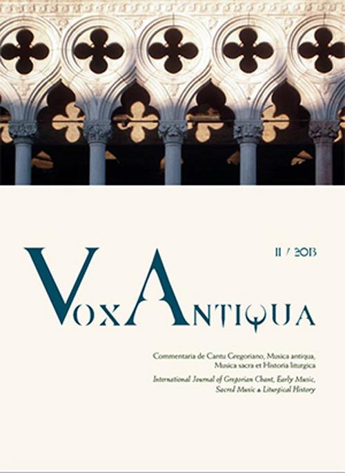 Vox antiqua. Commentaria de cantu gregoriano, musica antiqua, musica sacra et historia liturgica. Vol. 2 - copertina