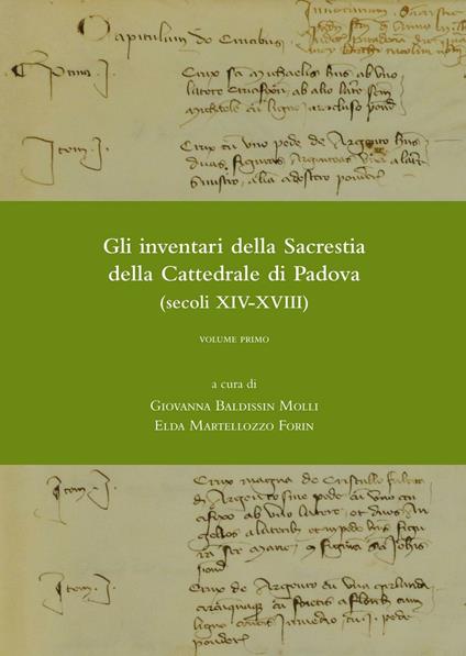 Gli inventari della sacrestia della cattedrale di Padova (secoli XIV-XVIII) - copertina