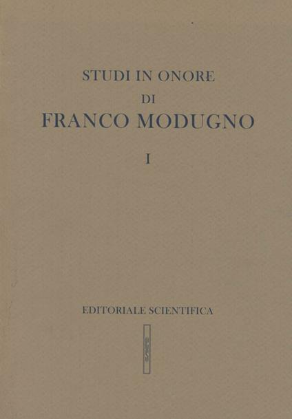 Studi in onore di Franco Modugno - copertina