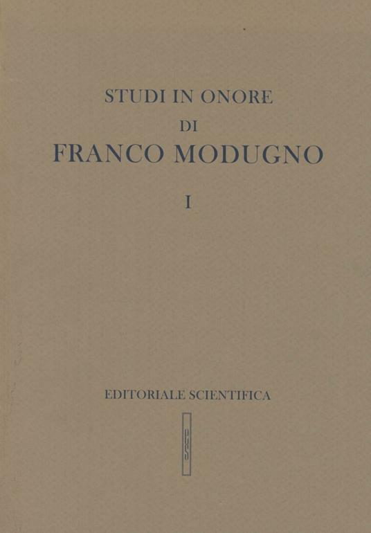 Studi in onore di Franco Modugno - copertina
