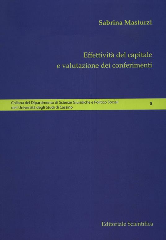 Effettività del capitale e valutazione dei conferimenti - Sabrina Masturzi - copertina