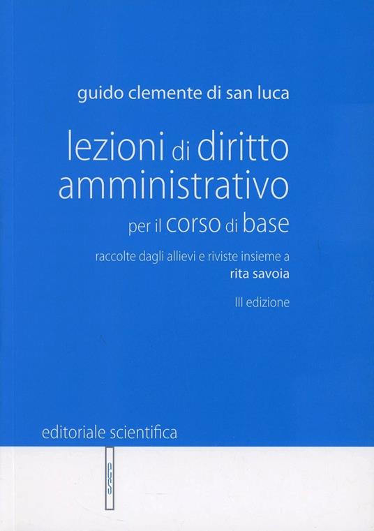 Lezioni di diritto amministrativo - Clemente Di San Luca - copertina