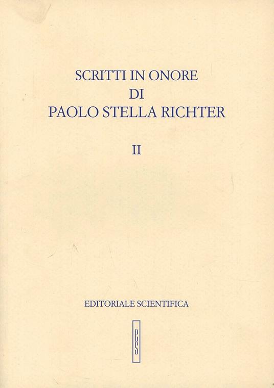 Scritti in onore di Paolo Stella Richter - copertina