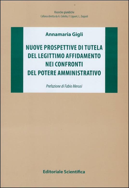 Nuove prospettive di tutela del legittimo affidamento nei confronti del potere amministrativo - Annamaria Gigli - copertina