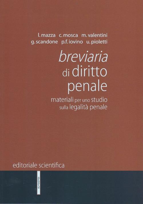 Breviaria di diritto penale. Materiali per uno studio sulla legalità penale - copertina