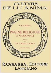 Pagine religiose e nazionali. Vol. 1 - Vincenzo Gioberti - copertina