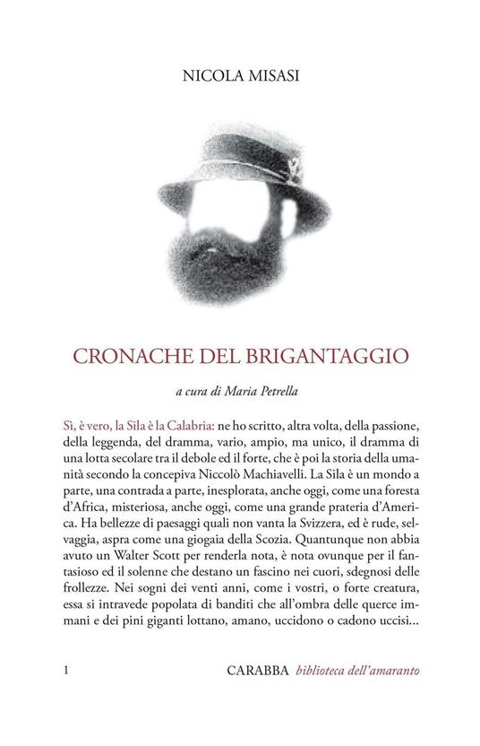 Cronache del brigantaggio - Nicola Misasi - copertina