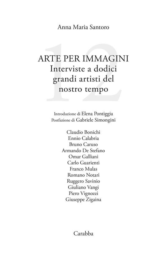Arte per immagini. Interviste a dodici grandi artisti del nostro tempo - Anna Maria Santoro - ebook
