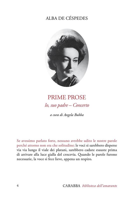 Prime prose. Io, suo padre-Concerto - Alba De Céspedes - copertina