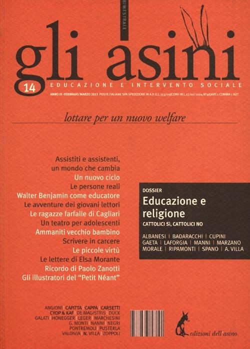 Gli asini. Rivista di educazione e intervento sociale (2013). Vol. 14: Lottare per un nuovo welfare (Febbraio-Marzo). - copertina