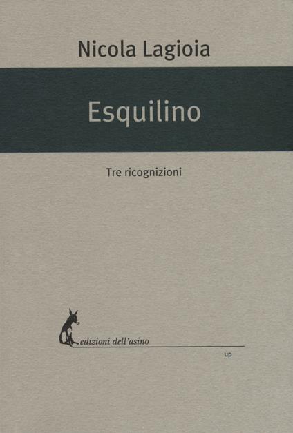 Esquilino. Tre ricognizioni - Nicola Lagioia - copertina