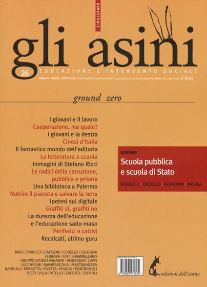 Gli asini. Rivista di educazione e intervento sociale. Vol. 26 - copertina