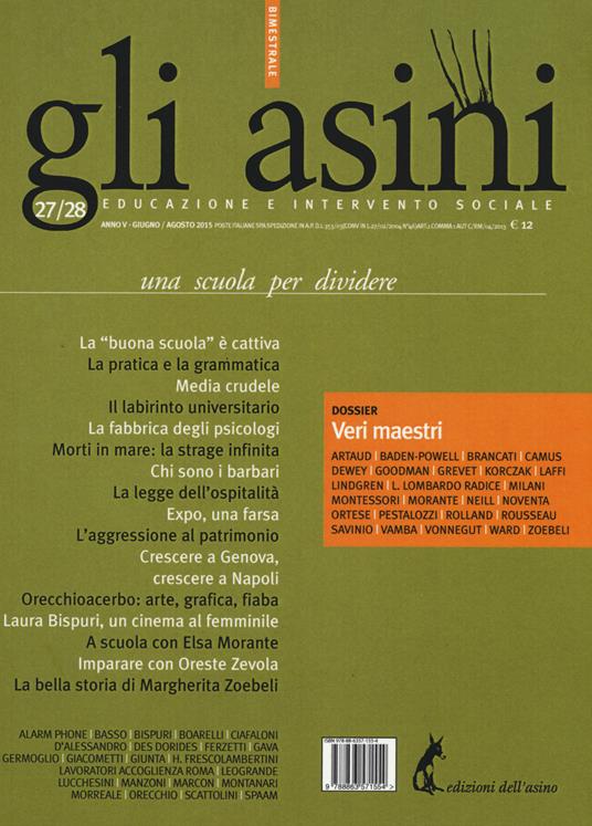 Gli asini. Rivista di educazione e intervento sociale (2015) - copertina