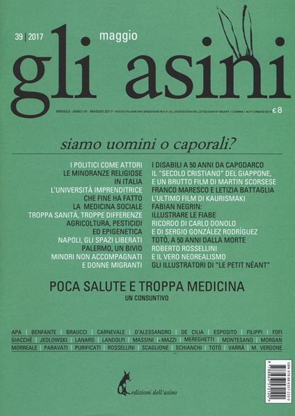 Gli asini. Rivista di educazione e intervento sociale. Vol. 39 - copertina