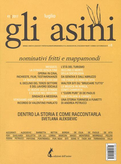 Gli asini. Rivista di educazione e intervento sociale. Vol. 41: Nominativi fritti e mappamondi - copertina
