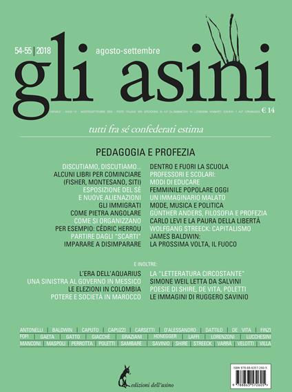 Gli asini. Rivista di educazione e intervento sociale (2018). Vol. 54-55 - AA.VV.,Giuseppe De Rita,Goffredo Fofi - ebook