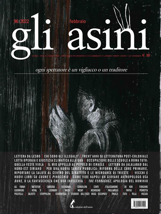 Gli asini. Rivista di educazione e intervento sociale (2022). Vol. 96: Ogni spettatore è un vigliacco o un traditore. - copertina