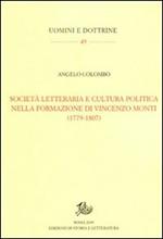 Società letteraria e cultura politica nella formazione di Vincenzo Monti (1779-1807)