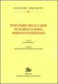 Inventario delle carte di Achille e Maria Majnoni d'Intignano - copertina