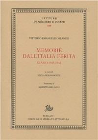 Memorie dall'Italia ferita. Diario 1943-1944 - Vittorio Emanuele Orlando - copertina