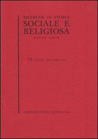 Ricerche di storia sociale e religiosa. Vol. 78 - copertina