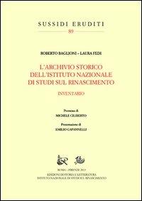 L'archivio storico dell'Istituto Nazionale di Studi sul Rinascimento - copertina