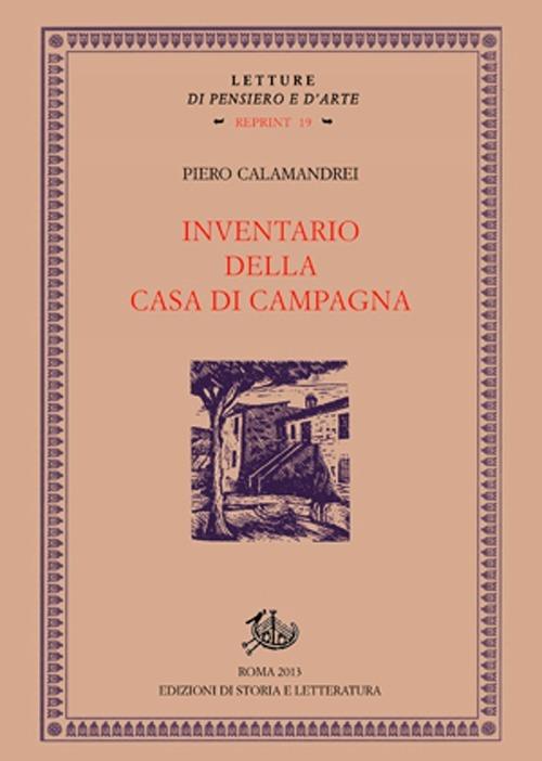 Inventario della casa di campagna - Piero Calamandrei - copertina