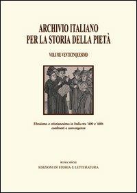 Archivio italiano per la storia della pietà. Vol. 25 - copertina