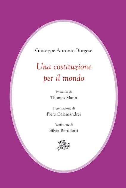 Una costituzione per il mondo - Giuseppe A. Borgese - copertina