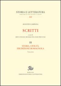 Scritti. Storia, civiltà, erudizione romagnola. Vol. 3 - Augusto Campana - copertina