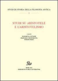 Studi su Aristotele e l'aristotelismo - copertina