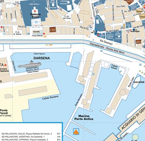 Genova. City map. Palazzi, musei, monumenti, chiese. Centro storico - 2