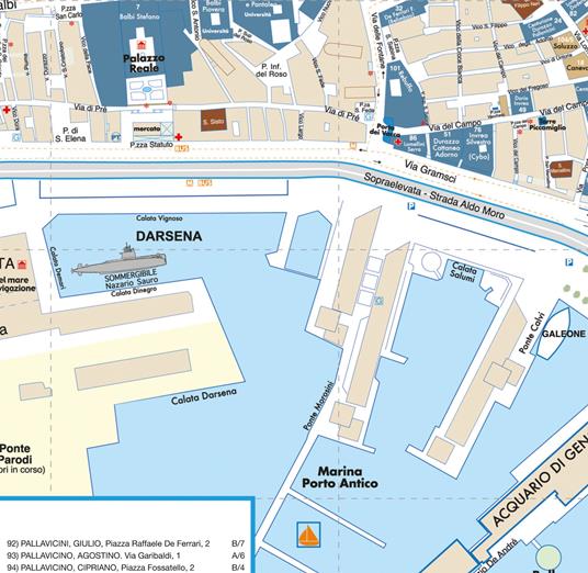 Genova. City map. Palazzi, musei, monumenti, chiese. Centro storico - 2