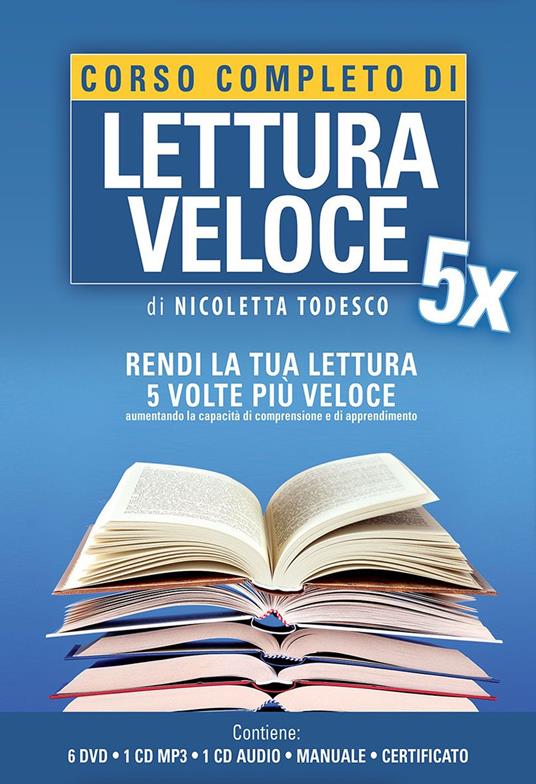 Corso completo di lettura veloce. Con 6 DVD. Con CD Audio formato MP3 - Nicoletta Todesco - copertina