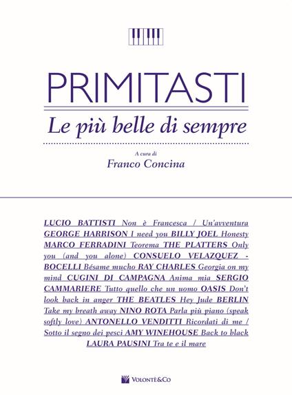  Primi Tasti. Le Più Belle di Sempre. F. Concina. Spartiti Pianoforte - copertina
