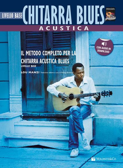 Chitarra acustica blues. Livello base. Con File audio per il download - Lou Manzi - copertina