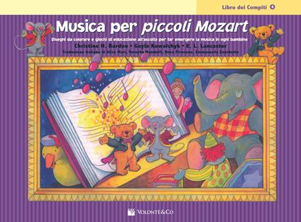 Musica per piccoli Mozart. Il libro dei compiti. Vol. 4 - Christine H. Balden,Gayle Kowalchyk,E. L. Lancaster - copertina