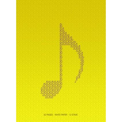  Quaderno di musica (32 pagine, 12 righi, carta bianca) - copertina