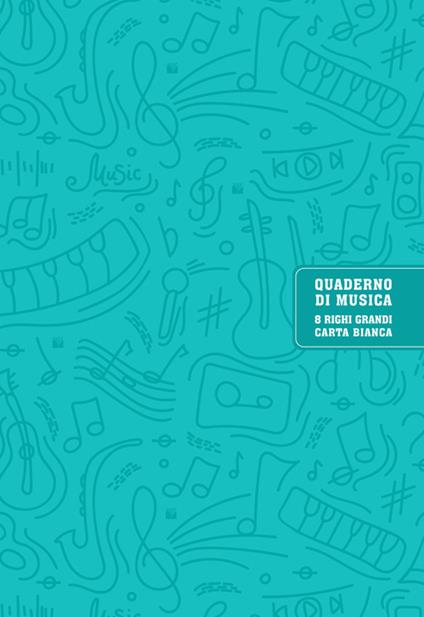 Quaderno di musica (8 righi grandi, carta bianca) - copertina